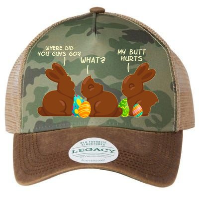 Funny Easter Chocolate Bunny Rabbits Legacy Tie Dye Trucker Hat