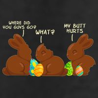 Funny Easter Chocolate Bunny Rabbits Garment-Dyed Heavyweight T-Shirt