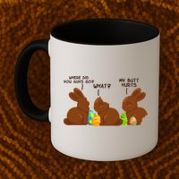 Funny Easter Chocolate Bunny Rabbits Mug