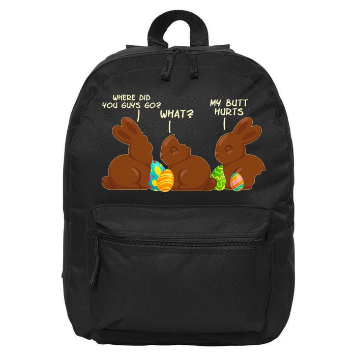 Funny Easter Chocolate Bunny Rabbits 16 in Basic Backpack