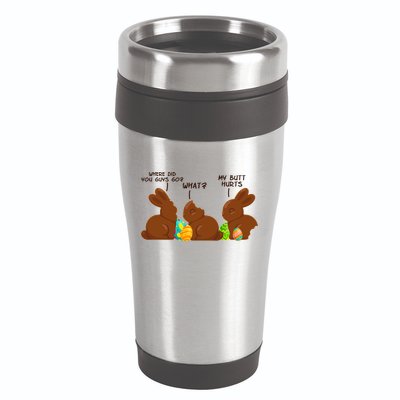 Funny Easter Chocolate Bunny Rabbits 16oz Travel Tumbler