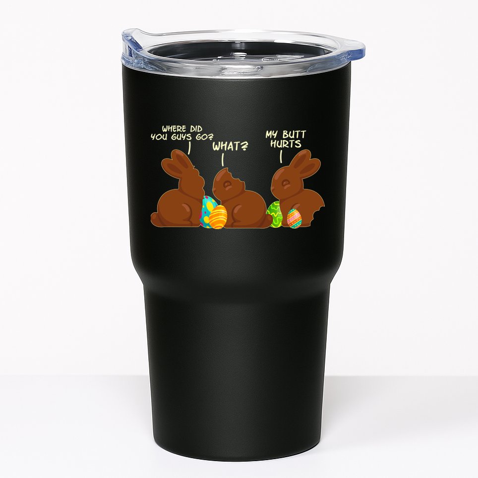 Funny Easter Chocolate Bunny Rabbits Tumbler
