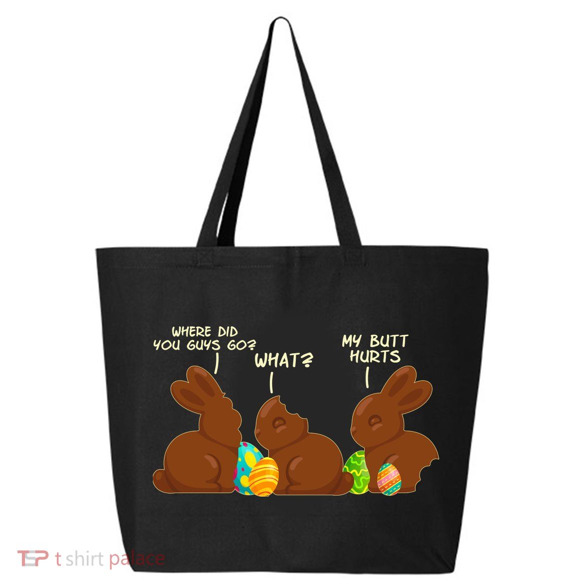 Funny Easter Chocolate Bunny Rabbits 25L Jumbo Tote