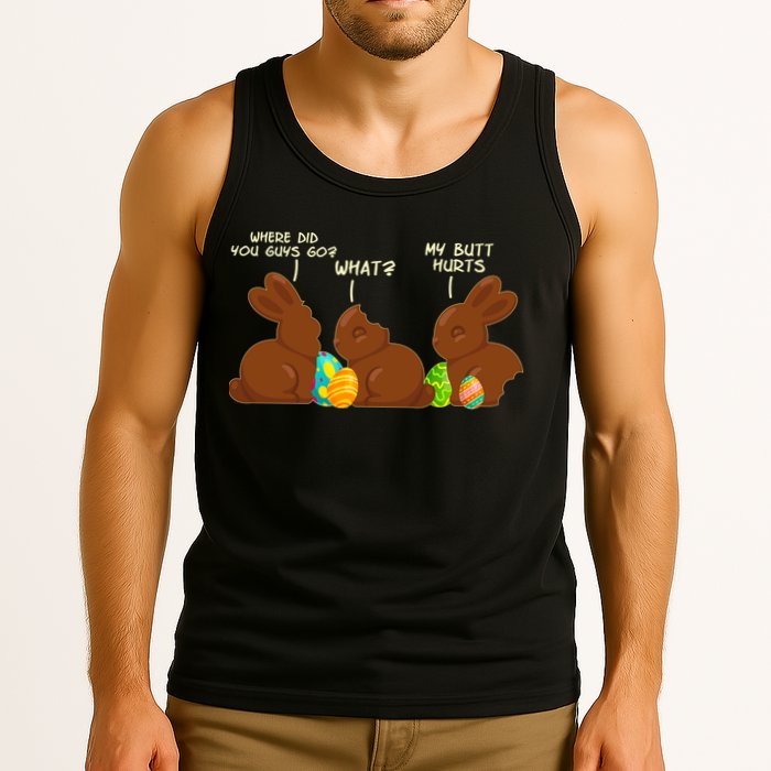 Funny Easter Chocolate Bunny Rabbits Tank Top