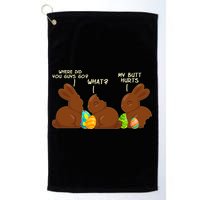 Funny Easter Chocolate Bunny Rabbits Golf Towel