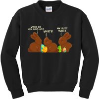 Funny Easter Chocolate Bunny Rabbits Kids Sweatshirt