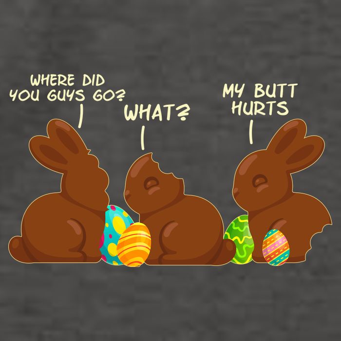 Funny Easter Chocolate Bunny Rabbits Vector Backpack