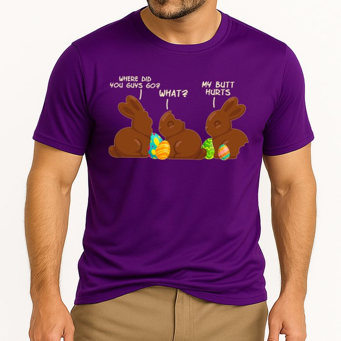 Funny Easter Chocolate Bunny Rabbits Performance Shirt