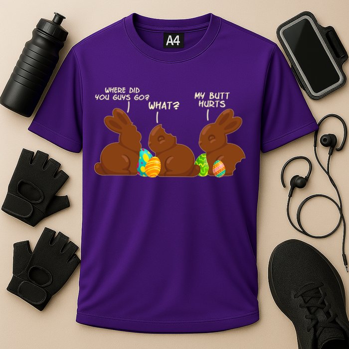 Funny Easter Chocolate Bunny Rabbits Performance Shirt