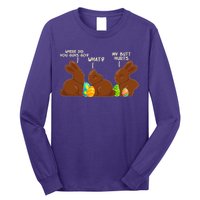 Funny Easter Chocolate Bunny Rabbits Long Sleeve Shirt