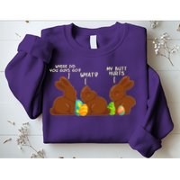 Funny Easter Chocolate Bunny Rabbits Sweatshirt