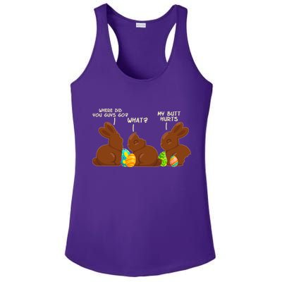 Funny Easter Chocolate Bunny Rabbits Ladies PosiCharge Competitor Racerback Tank