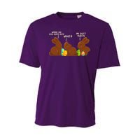 Funny Easter Chocolate Bunny Rabbits Youth Performance Sprint T-Shirt