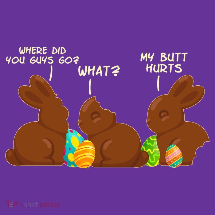Funny Easter Chocolate Bunny Rabbits Poster