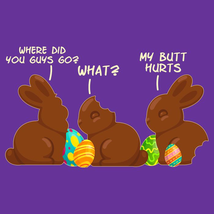 Funny Easter Chocolate Bunny Rabbits Toddler T-Shirt