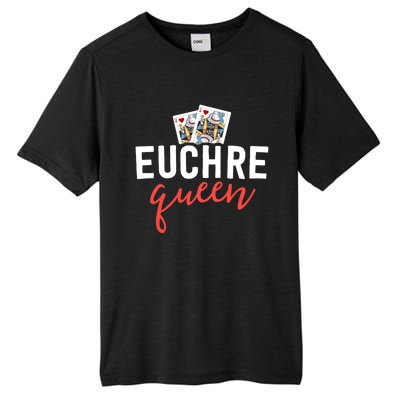 Funny Euchre Cool Gift Euchre Queen Player Mom Gift Tall Fusion ChromaSoft Performance T-Shirt