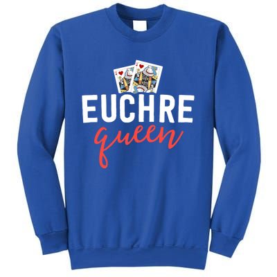 Funny Euchre Cool Gift Euchre Queen Player Mom Gift Sweatshirt