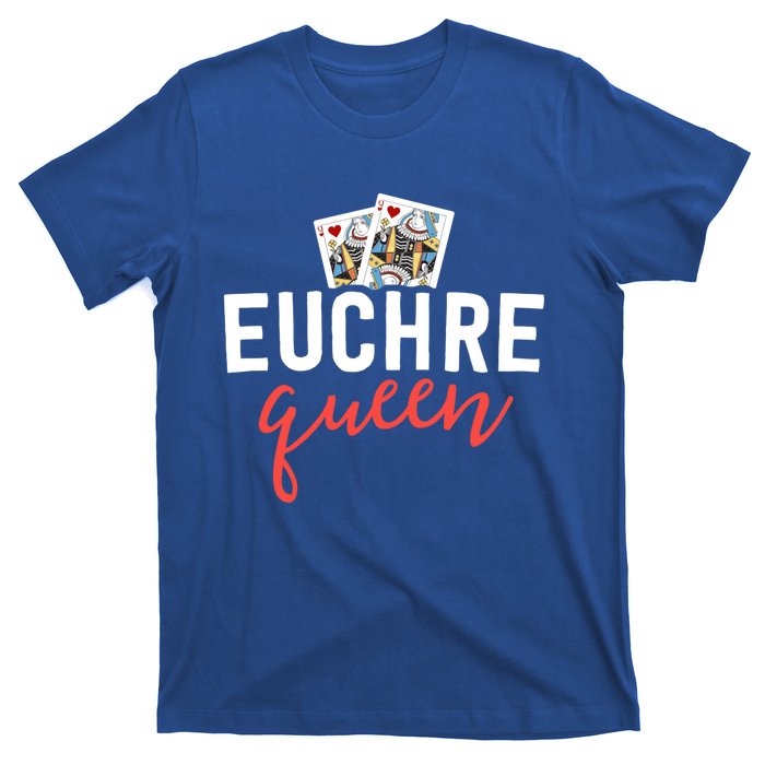 Funny Euchre Cool Gift Euchre Queen Player Mom Gift T-Shirt