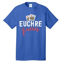 Funny Euchre Cool Gift Euchre Queen Player Mom Gift Tall T-Shirt