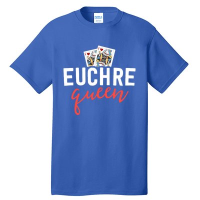 Funny Euchre Cool Gift Euchre Queen Player Mom Gift Tall T-Shirt