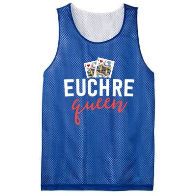 Funny Euchre Cool Gift Euchre Queen Player Mom Gift Mesh Reversible Basketball Jersey Tank