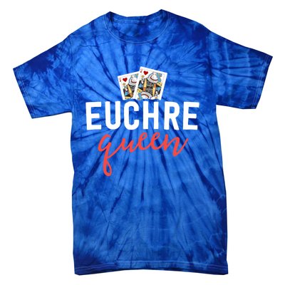 Funny Euchre Cool Gift Euchre Queen Player Mom Gift Tie-Dye T-Shirt