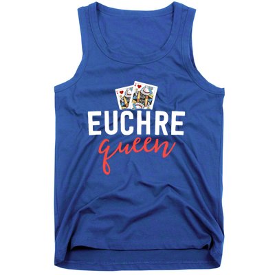 Funny Euchre Cool Gift Euchre Queen Player Mom Gift Tank Top