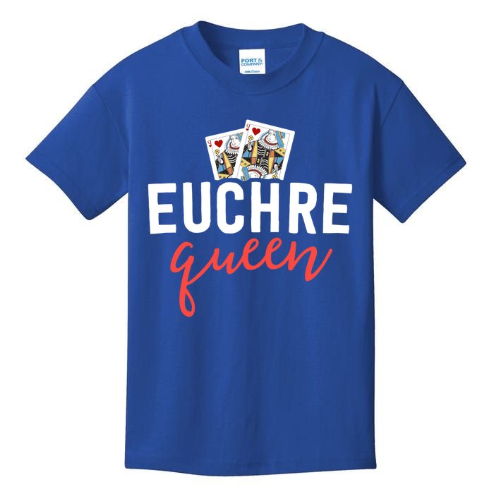 Funny Euchre Cool Gift Euchre Queen Player Mom Gift Kids T-Shirt