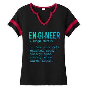 Funny Engineering Cute Gift Engineer Definition Funny Gift Ladies Halftime Notch Neck Tee