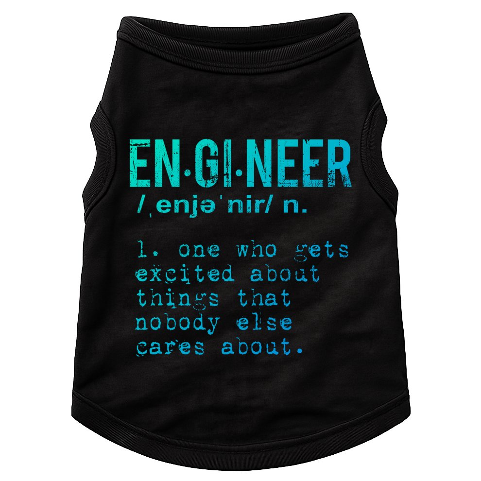 Funny Engineering Cute Gift Engineer Definition Funny Gift Doggie Tank