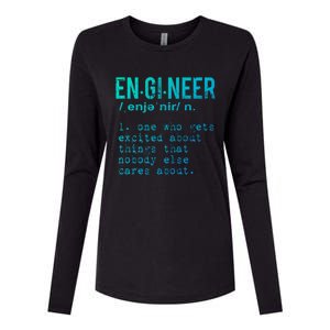 Funny Engineering Cute Gift Engineer Definition Funny Gift Womens Cotton Relaxed Long Sleeve T-Shirt