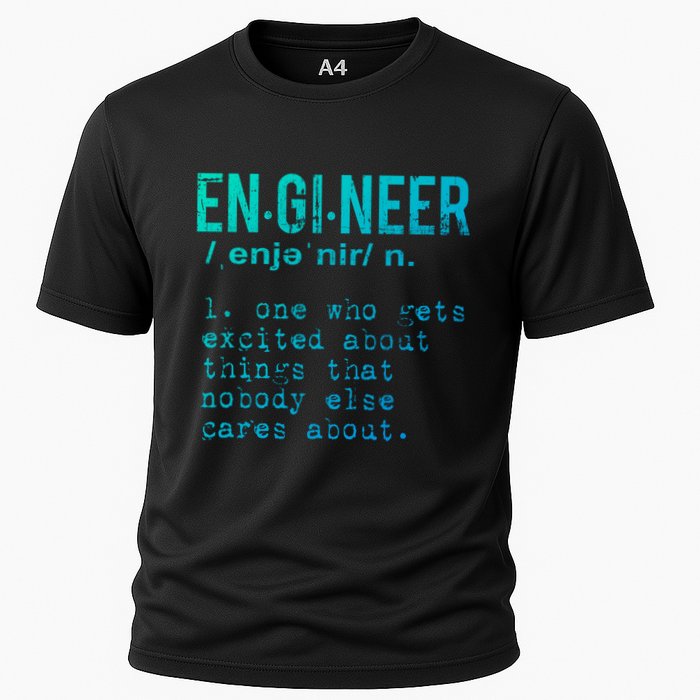 Funny Engineering Cute Gift Engineer Definition Funny Gift Cooling Performance Crew T-Shirt