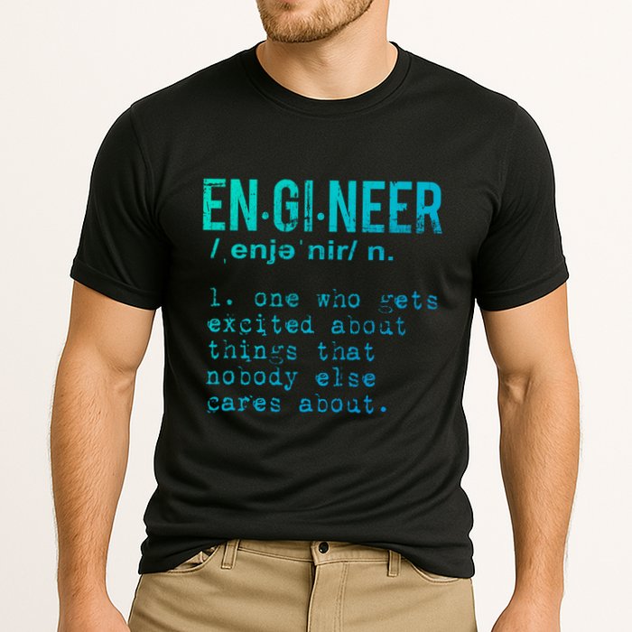 Funny Engineering Cute Gift Engineer Definition Funny Gift Cooling Performance Crew T-Shirt