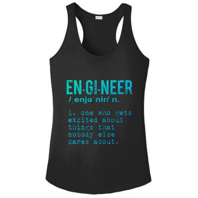 Funny Engineering Cute Gift Engineer Definition Funny Gift Ladies PosiCharge Competitor Racerback Tank