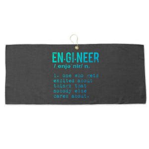 Funny Engineering Cute Gift Engineer Definition Funny Gift Large Microfiber Waffle Golf Towel