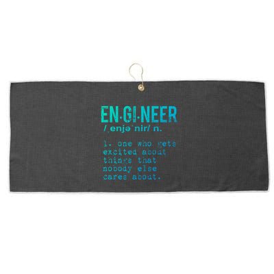 Funny Engineering Cute Gift Engineer Definition Funny Gift Large Microfiber Waffle Golf Towel