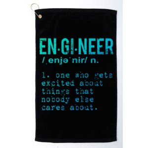 Funny Engineering Cute Gift Engineer Definition Funny Gift Platinum Collection Golf Towel