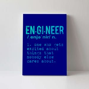 Funny Engineering Cute Gift Engineer Definition Funny Gift Canvas