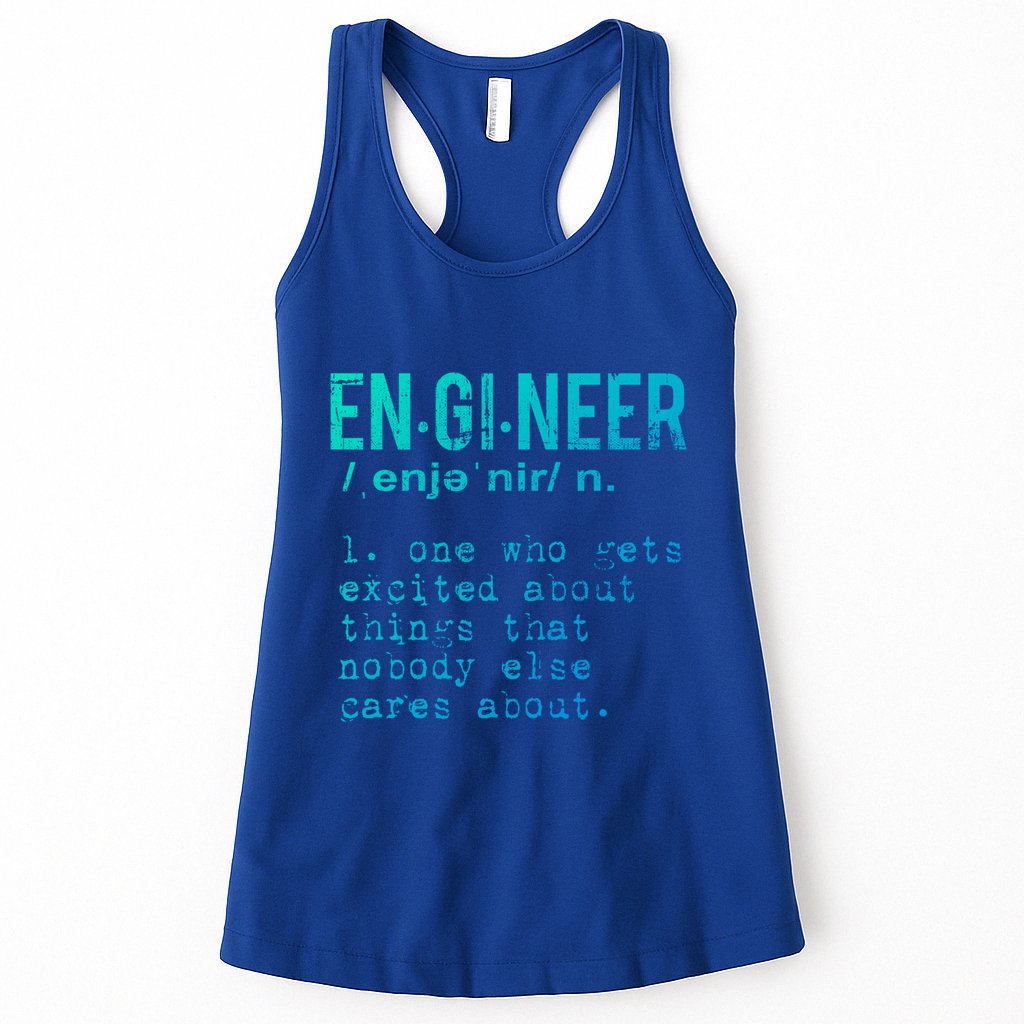 Funny Engineering Cute Gift Engineer Definition Funny Gift Womens Tank Top
