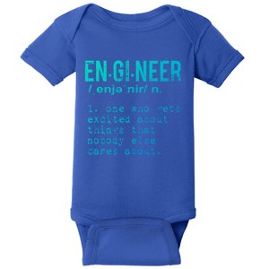 Funny Engineering Cute Gift Engineer Definition Funny Gift Baby Bodysuit