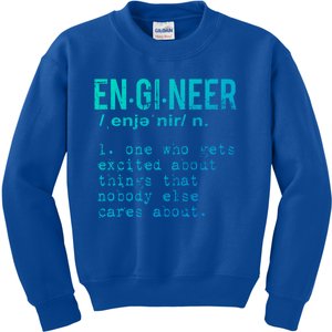 Funny Engineering Cute Gift Engineer Definition Funny Gift Kids Sweatshirt