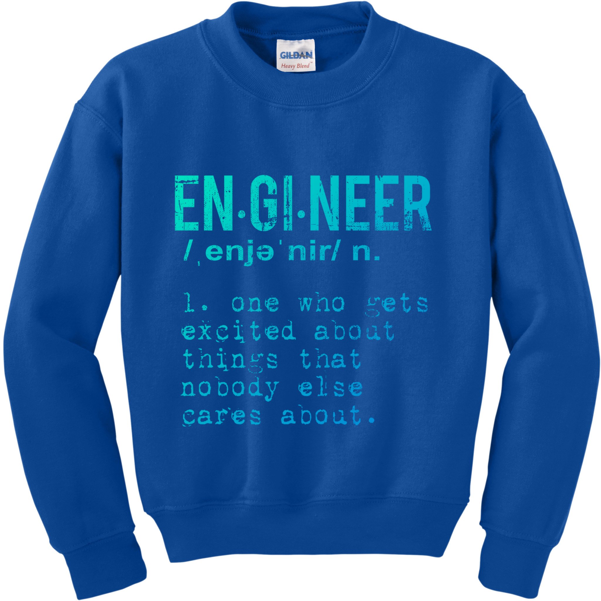 Funny Engineering Cute Gift Engineer Definition Funny Gift Kids Sweatshirt