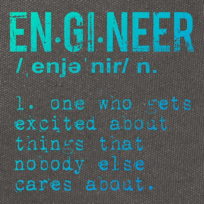 Funny Engineering Cute Gift Engineer Definition Funny Gift Cotton Canvas Backpack