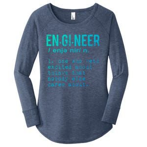 Funny Engineering Cute Gift Engineer Definition Funny Gift Women's Perfect Tri Tunic Long Sleeve Shirt