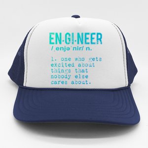 Funny Engineering Cute Gift Engineer Definition Funny Gift Trucker Hat