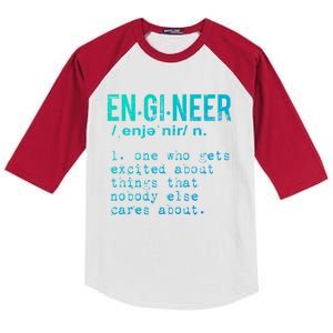 Funny Engineering Cute Gift Engineer Definition Funny Gift Kids Colorblock Raglan Jersey