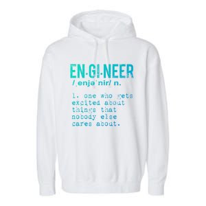 Funny Engineering Cute Gift Engineer Definition Funny Gift Garment-Dyed Fleece Hoodie