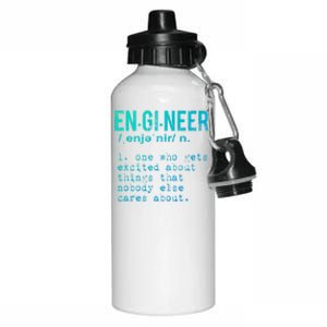 Funny Engineering Cute Gift Engineer Definition Funny Gift Aluminum Water Bottle