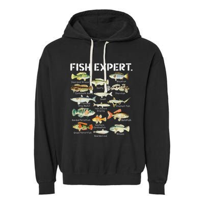 Fish Expert Cute Fish Child Fishing Garment-Dyed Fleece Hoodie