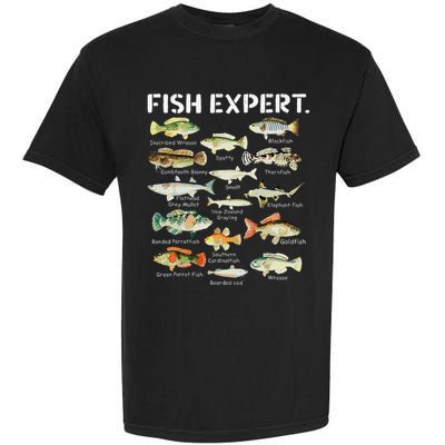 Fish Expert Cute Fish Child Fishing Garment-Dyed Heavyweight T-Shirt